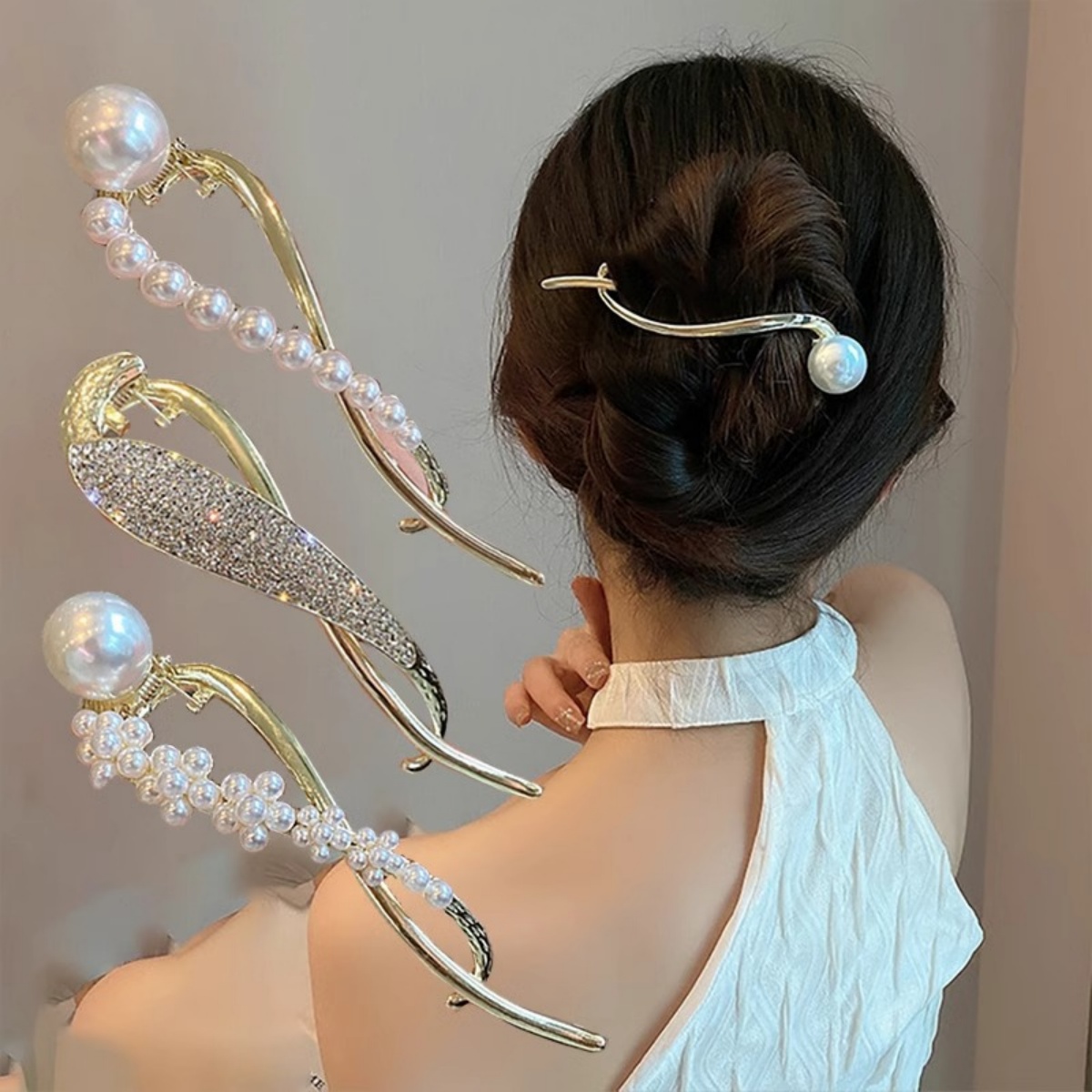 Elegant Glitter Pearl Hair Cli - The Korean Lifestyle recension och pris