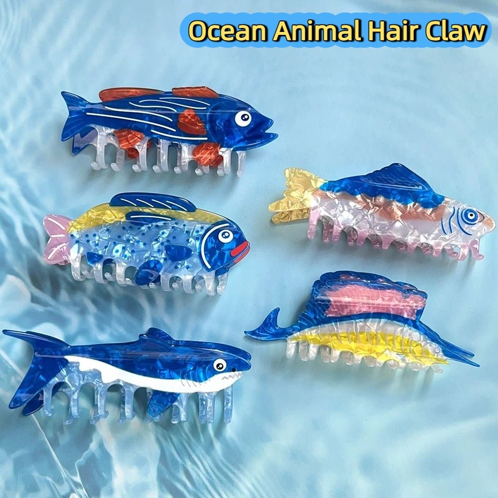 Hairpin Ocean Animal Hair Claw - The Korean Lifestyle recension och pris