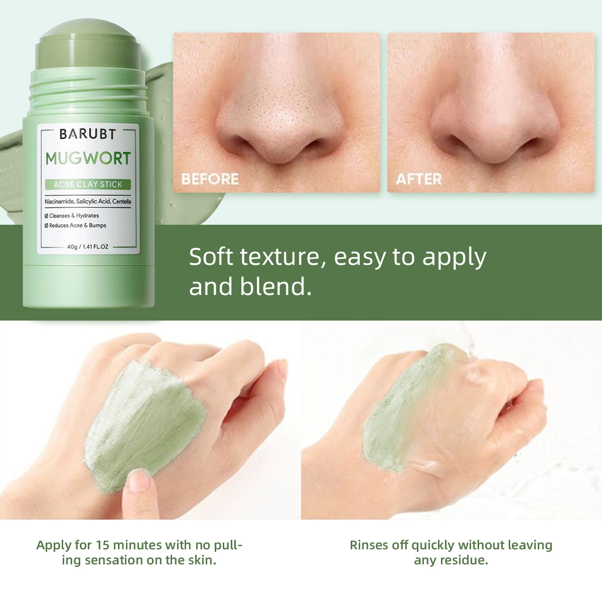 Remove Blackhead Acne Mugwort  - Korean Lifestyle Products recension och pris